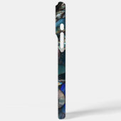 登山パープルホワイトローズフェイクステンドグラス Case-Mate iPhoneケース (裏面 / 左)