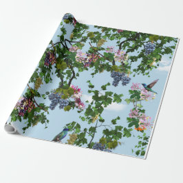 登山ブドウとハネスキルフラワー ラッピングペーパー
