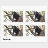 登山ブラックベア 長方形シール (シート)