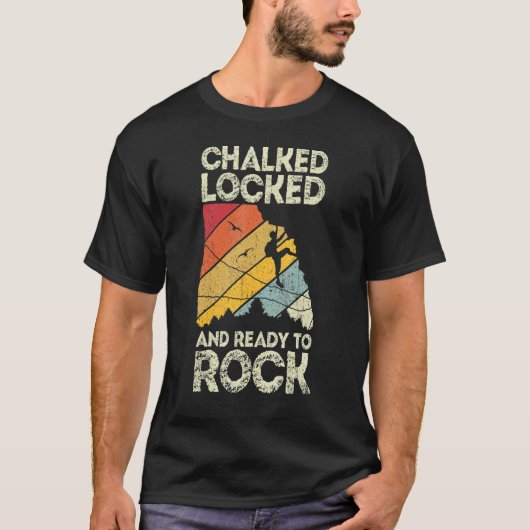登山ボルダリングマウンテンシャークロック Tシャツ (正面)