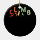 登山ボルダリングロッククライマー登山エクストリーム セラミックオーナメント (裏面)