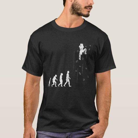登山ボルダリング進化登山 Tシャツ (正面)