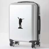 登山マウンテンガールシルエット シール (スーツケース)