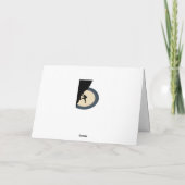 登山マウンテンマンアットナイトシルエット カード (裏面)