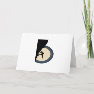 登山マウンテンマンアットナイトシルエット カード