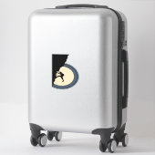 登山マウンテンマンアットナイトシルエット シール (スーツケース)