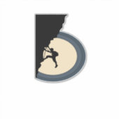 登山マウンテンマンアットナイトシルエット シール (正面)