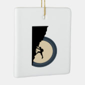 登山マウンテンマンアットナイトシルエット セラミックオーナメント (右)
