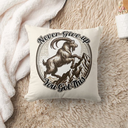 登山マウンテンヤギ山羊座ノー与えアップ クッション (ブランケット)