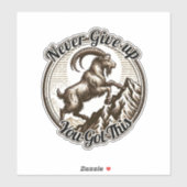 登山マウンテンヤギ山羊座ノー与えアップ シール (シート)