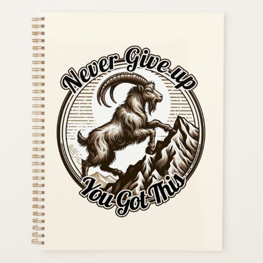 登山マウンテンヤギ山羊座ノー与えアップ プランナー手帳 (正面)