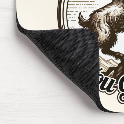 登山マウンテンヤギ山羊座ノー与えアップ マウスパッド (コーナー)