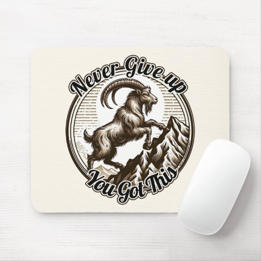 登山マウンテンヤギ山羊座ノー与えアップ マウスパッド (マウス)