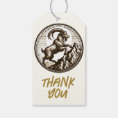 登山マウンテンヤギ山羊座誕生日〔占星術の〕十二宮図 ギフトタグ (裏面)