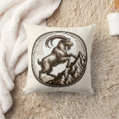 登山マウンテンヤギ山羊座誕生日〔占星術の〕十二宮図 クッション (ブランケット)