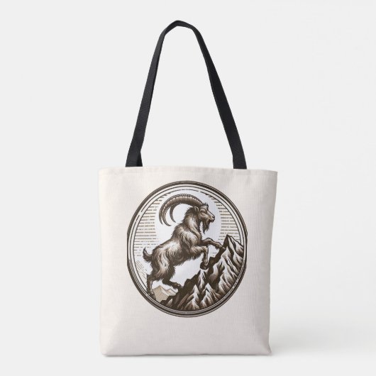 登山マウンテンヤギ山羊座誕生日〔占星術の〕十二宮図 トートバッグ (裏面)