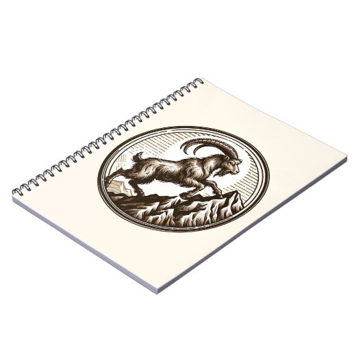 登山マウンテンヤギ山羊座誕生日〔占星術の〕十二宮図 ノートブック (左側)