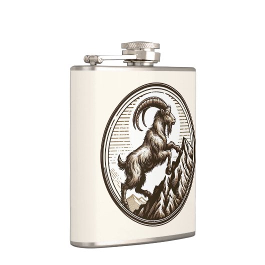 登山マウンテンヤギ山羊座誕生日〔占星術の〕十二宮図 フラスク (右)