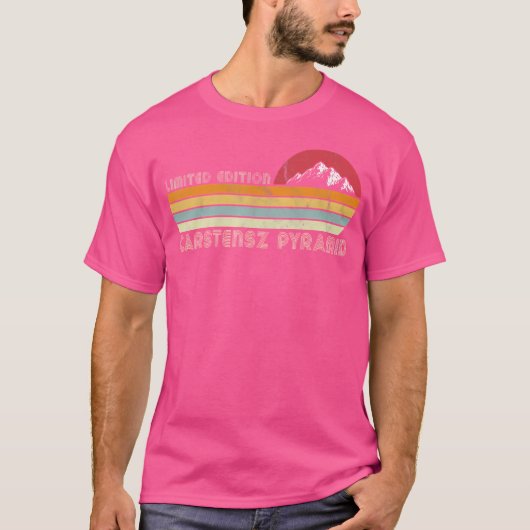 登山マウンテン登山カルステンスピラミド Tシャツ (正面)