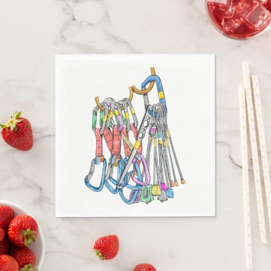 登山ラックまたはクイックドローとワイヤ スタンダードランチョンナプキン (インサイチュ)