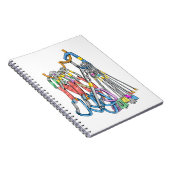 登山ラックまたはクイックドローとワイヤ ノートブック (右側)