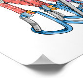 登山ラックまたはクイックドローとワイヤ ポスター (角)