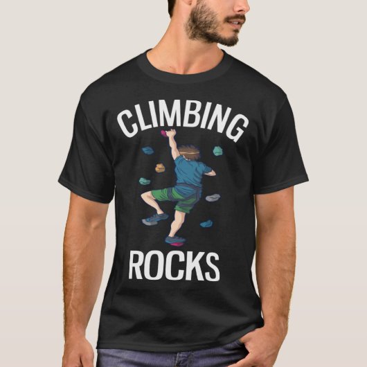 登山ロックスインドア登山 Tシャツ (正面)