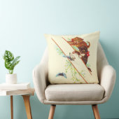 登山子猫と蝶プリント クッション (椅子)