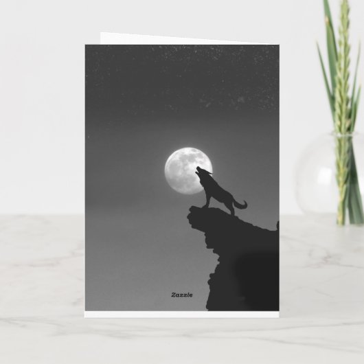 登山家は山の狼と出会う カード (裏面)