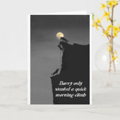 登山家は山の狼と出会う カード (黄色い花)