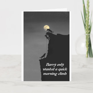 登山家は山の狼と出会う カード