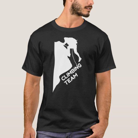 登山家ハイカーデザインハイキングショートカット Tシャツ (正面)