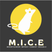 登山家即興コメディアンサンブルビニールステッカー シール (正面)