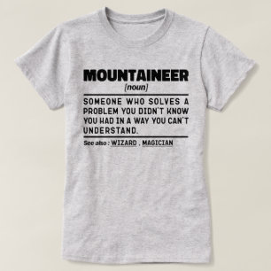 登山家名詞キャンピングラバーユーモア引用文 Tシャツ