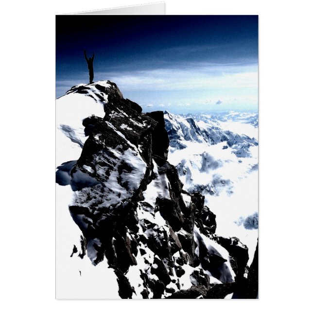 登山家達成雪の冬 (正面)