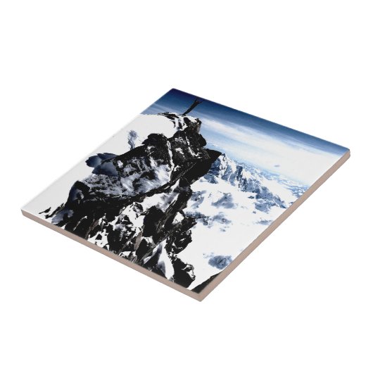 登山家達成雪の冬 タイル (側面)