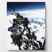 登山家達成雪の冬 フォトプラーク (正面)