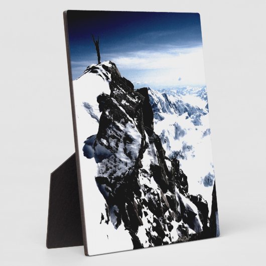 登山家達成雪の冬 フォトプラーク (側面)