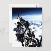 登山家達成雪の冬 ポストカード (正面/裏面)