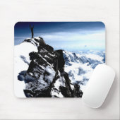 登山家達成雪の冬 マウスパッド (マウス)