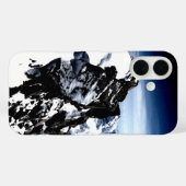 登山家達成雪の冬 Case-Mate iPhoneケース (裏面 (横))