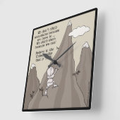 登山家 スクエア壁時計 (傾斜)