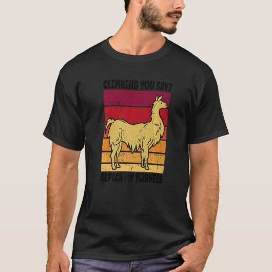 登山登山Alpaca My Harness 3 Tシャツ (正面)