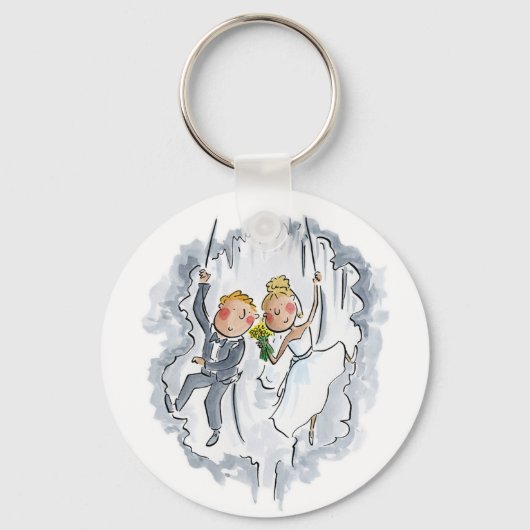 登山結婚夫婦 キーホルダー (正面)