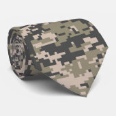 登山者のデジタル迷彩柄パターン ネクタイ (ロール)
