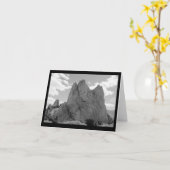 登山者のメッセージカード(ブランク) カード (黄色い花)