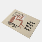 登山者の編み込み模様 ドアマット (アングル)