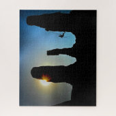 登山者クライム登山スポーツ登山 ジグソーパズル (縦)