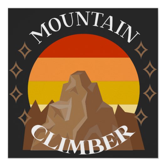 登山者サイン ポスター (正面)