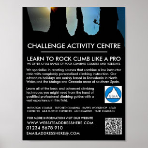 登山者シルエット、ハイキング、登山広告 ポスター